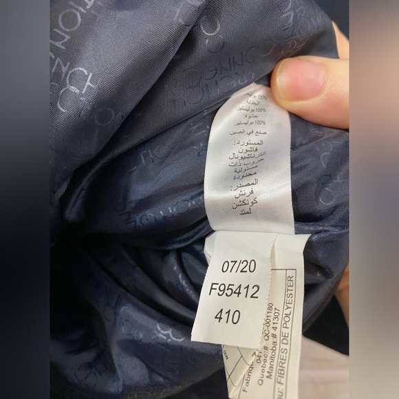 FRENCH CONNECTION Hooded Long Puffer Jacket Utility Navy Blue XSmall - Picture 11 of 15